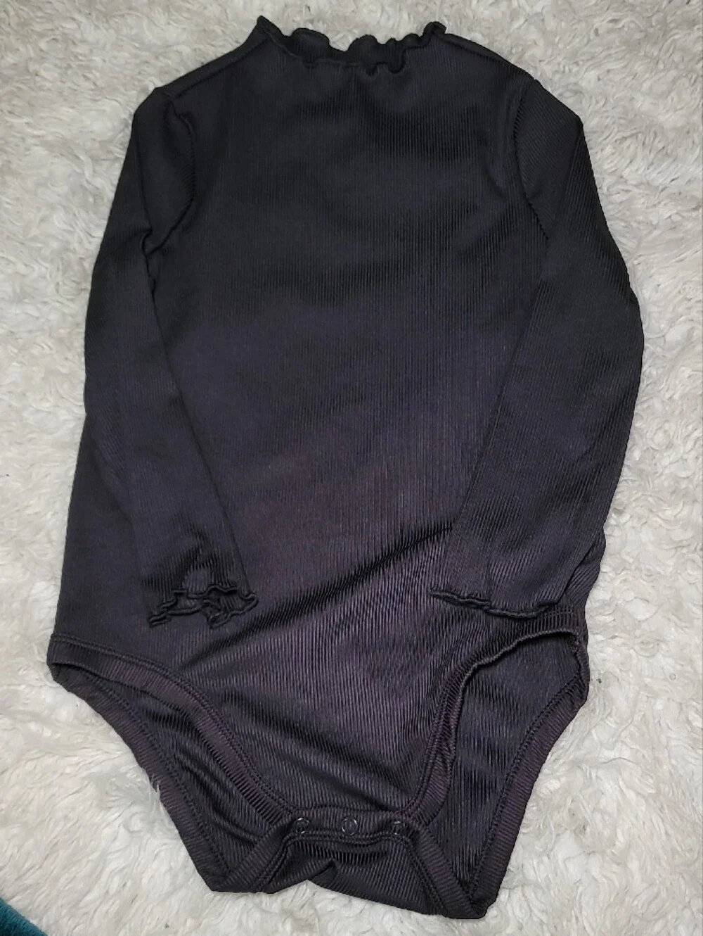 SHEIN Ribbed Long-Sleeve Baby Bodysuit Set in Pink, White & Black